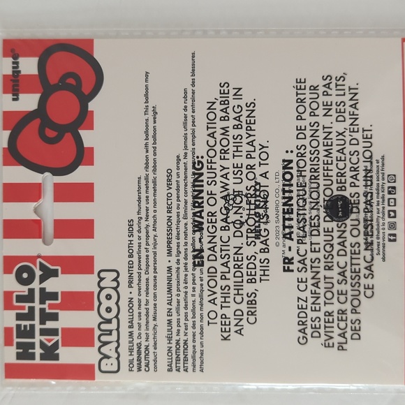 NWT Hello Kitty Foil Helium Balloon - Picture 2 of 2